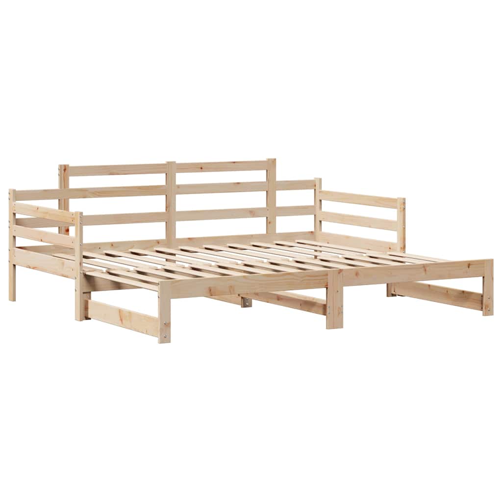 Uttrekkbar dagseng med skuffer uten madrass 80x200 cm