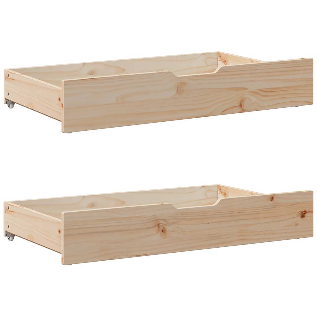 Uttrekkbar dagseng med skuffer uten madrass 80x200 cm