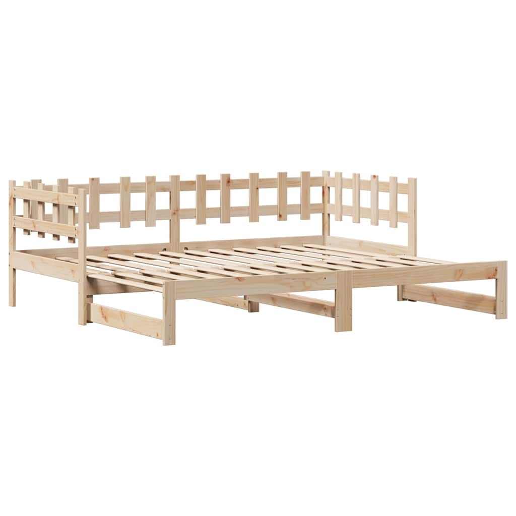 Uttrekkbar dagseng med skuffer uten madrass 80x200 cm
