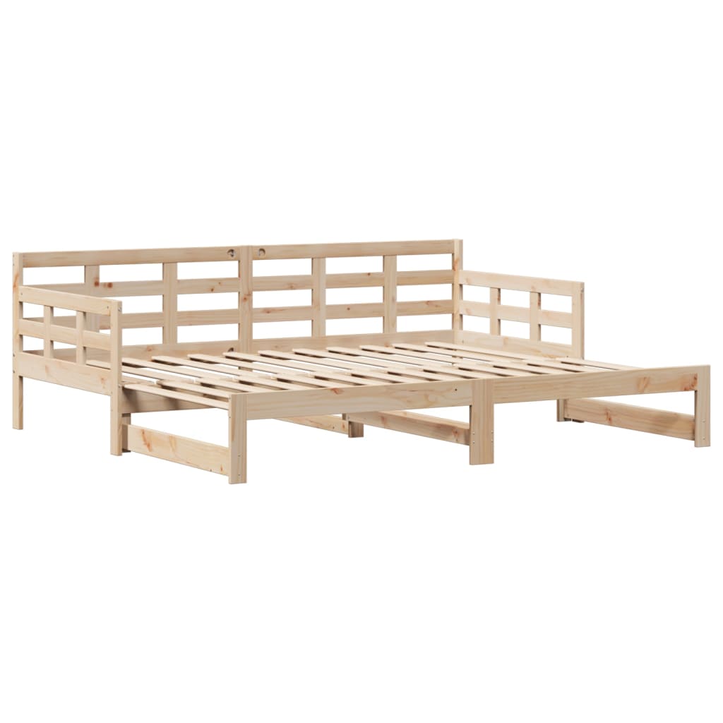 Uttrekkbar dagseng med skuffer 90x190 cm heltre furu