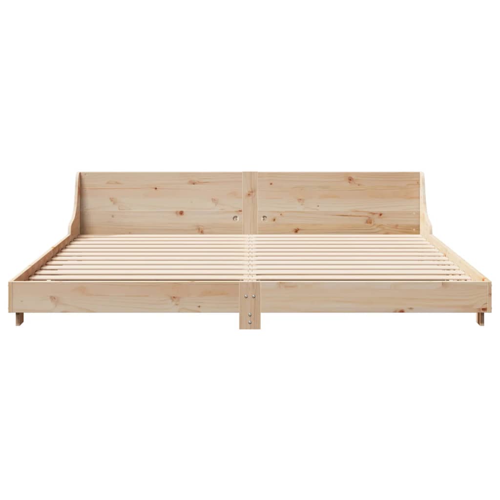 Sengeramme med madrass 200x200 cm heltre furu