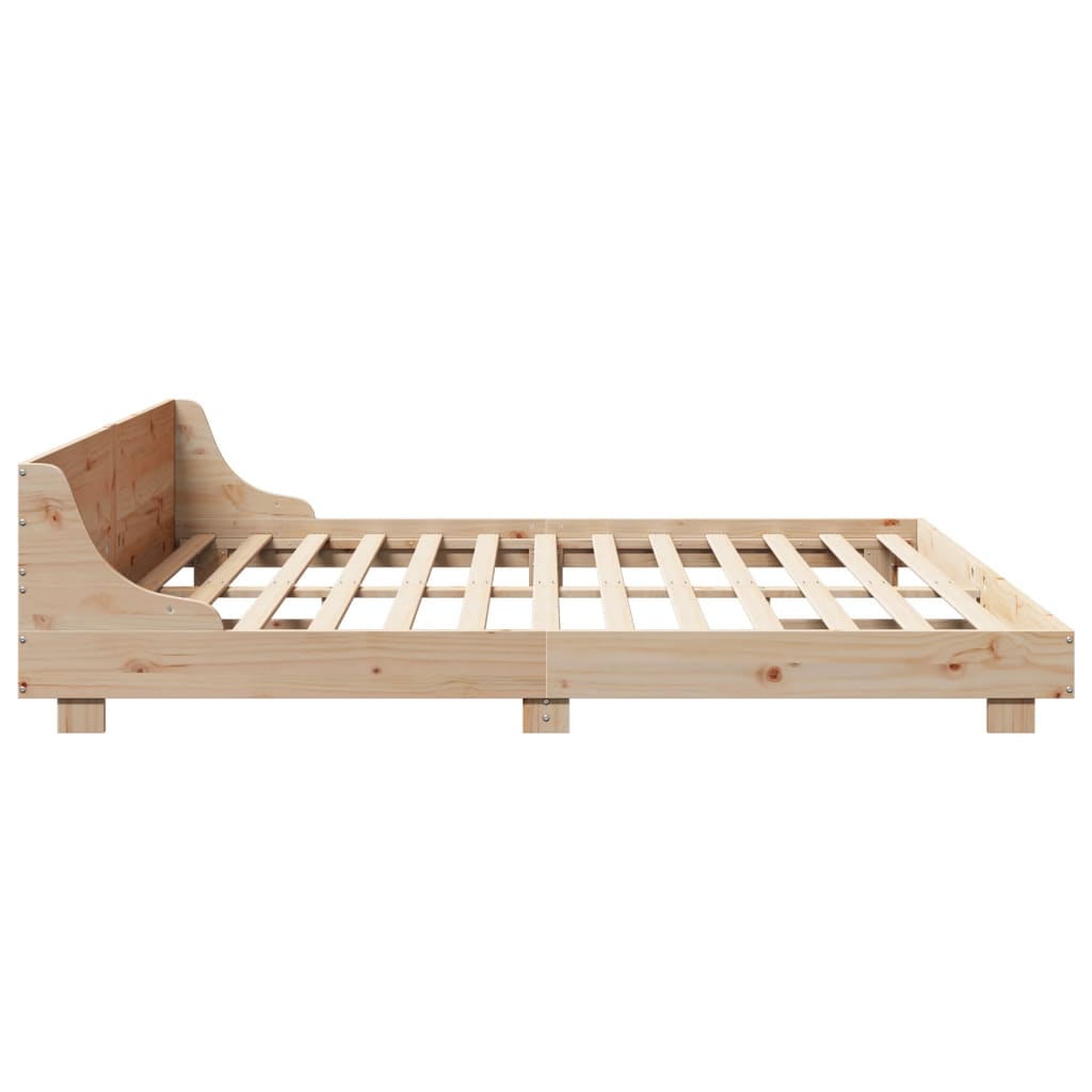 Sengeramme med madrass 200x200 cm heltre furu