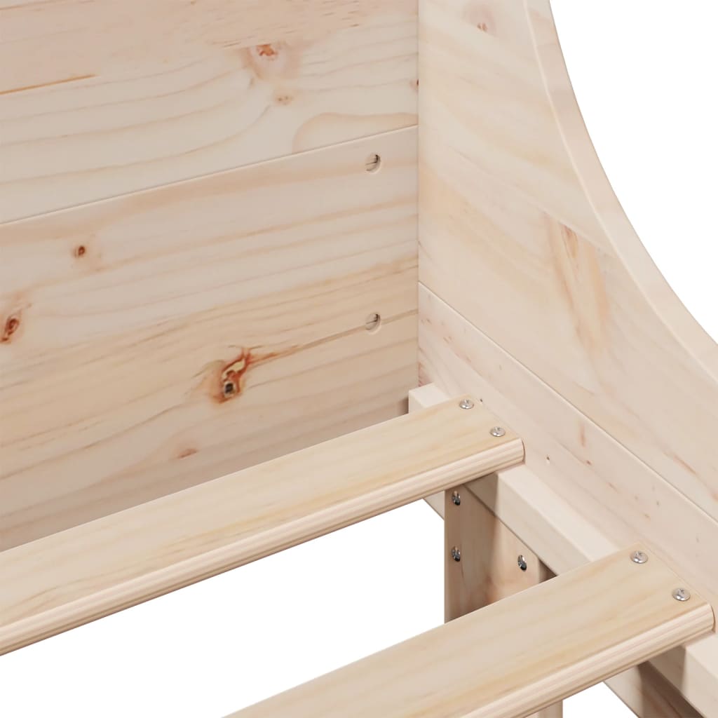 Sengeramme med madrass 200x200 cm heltre furu