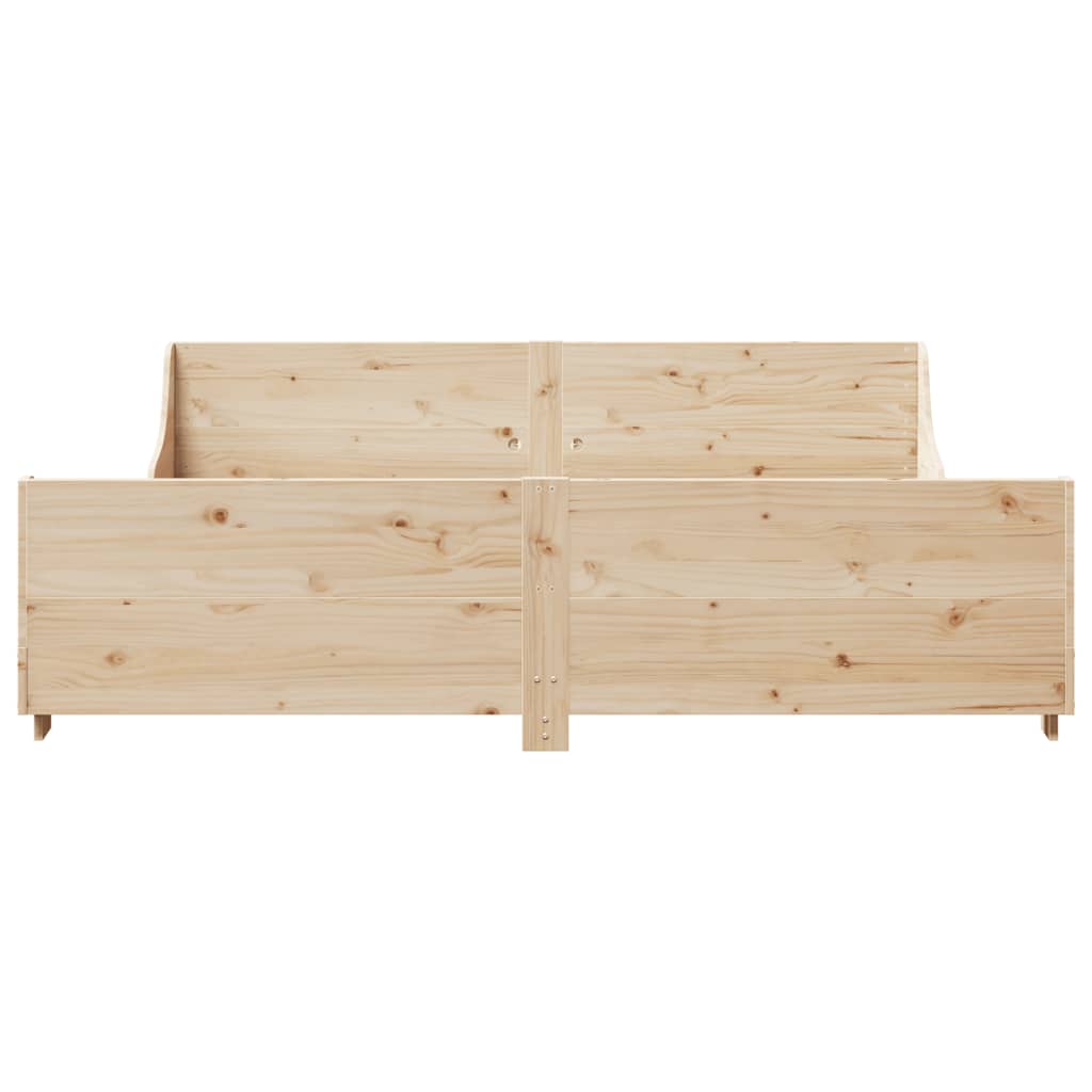 Sengeramme med madrass 200x200 cm heltre furu