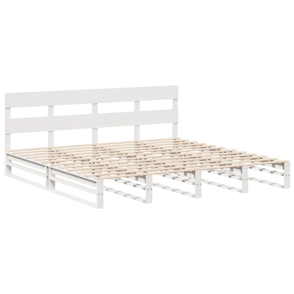 Sengeramme uten madrass hvit 180x200 cm heltre furu