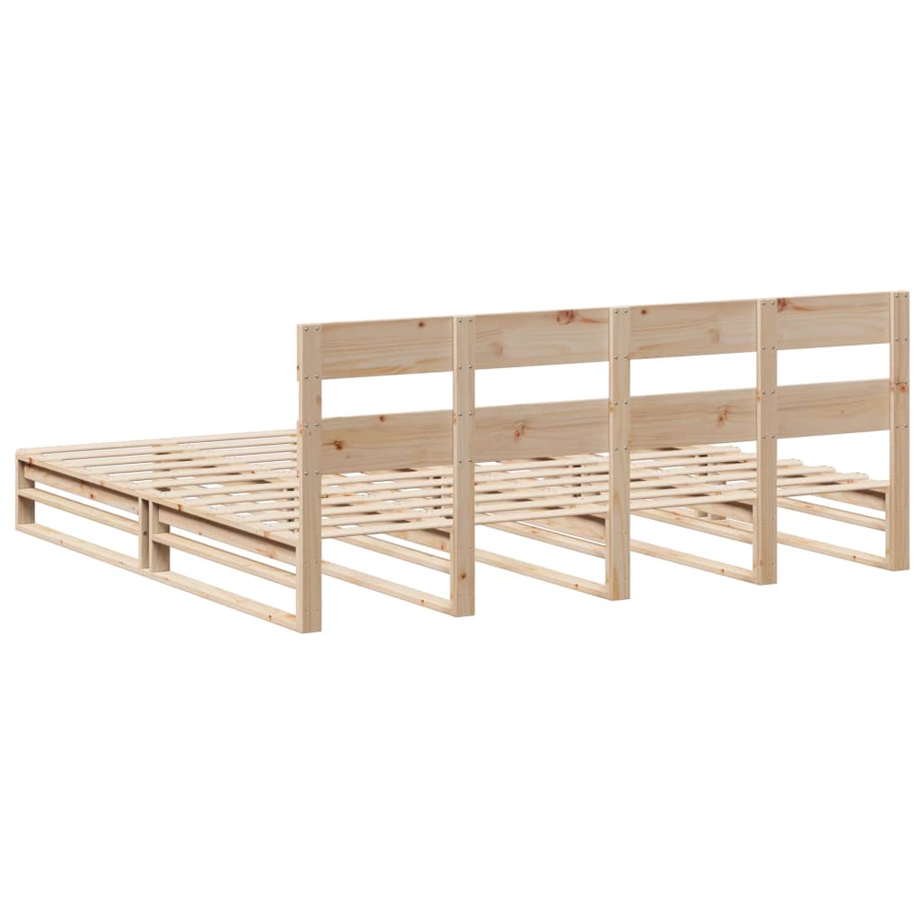 Sengeramme med madrass 200x200 cm heltre furu