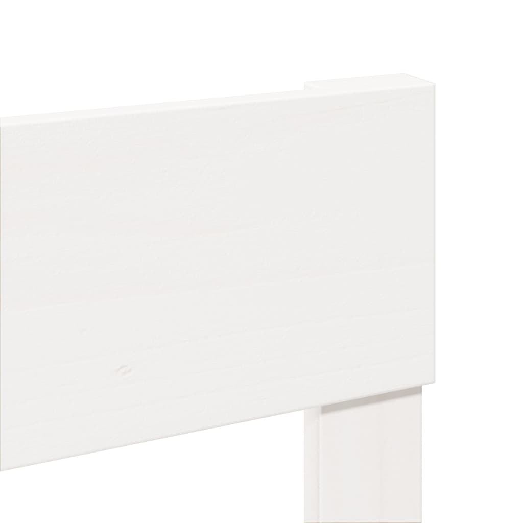 Sengeramme med madrass hvit 200x200 cm heltre furu