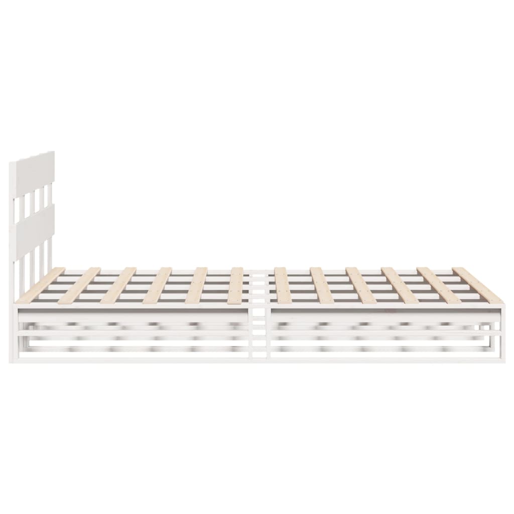 Sengeramme uten madrass hvit 135x190 cm heltre furu