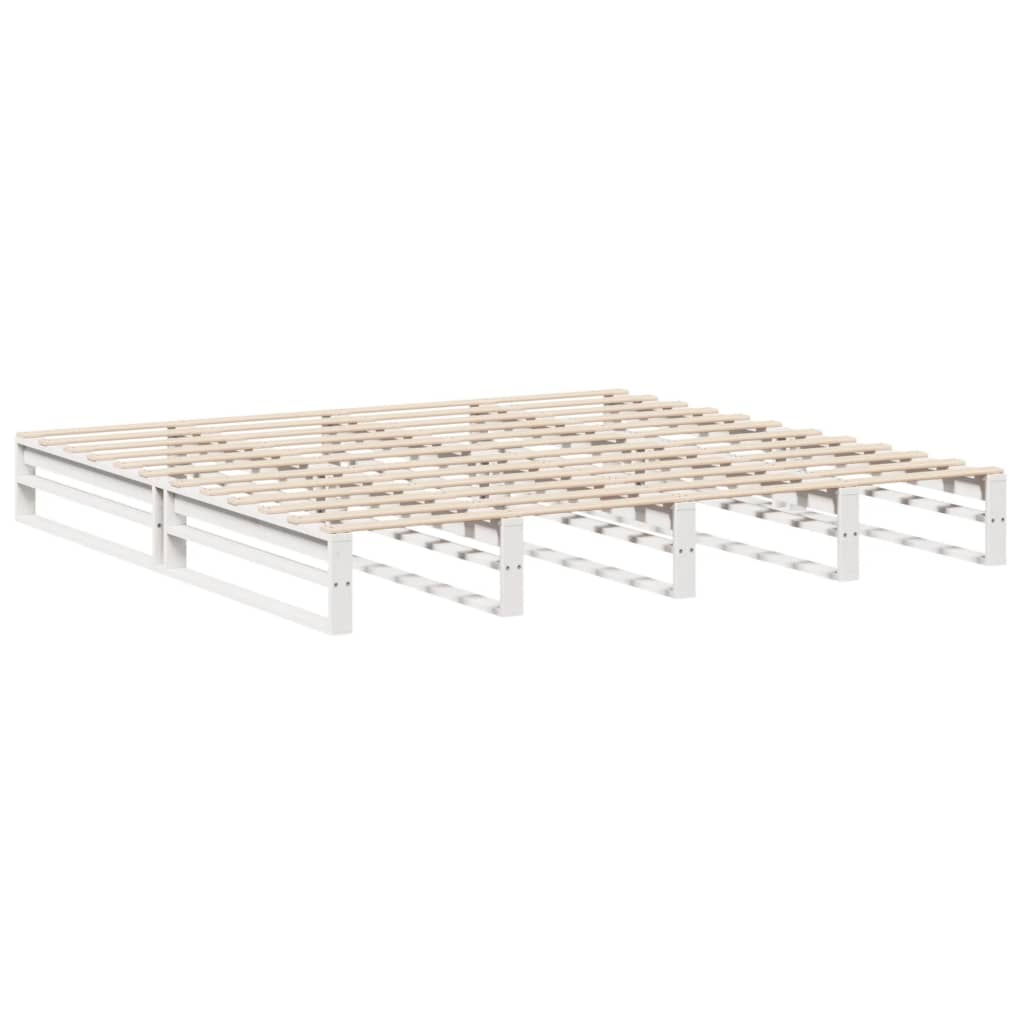 Sengeramme uten madrass hvit 180x200 cm heltre furu
