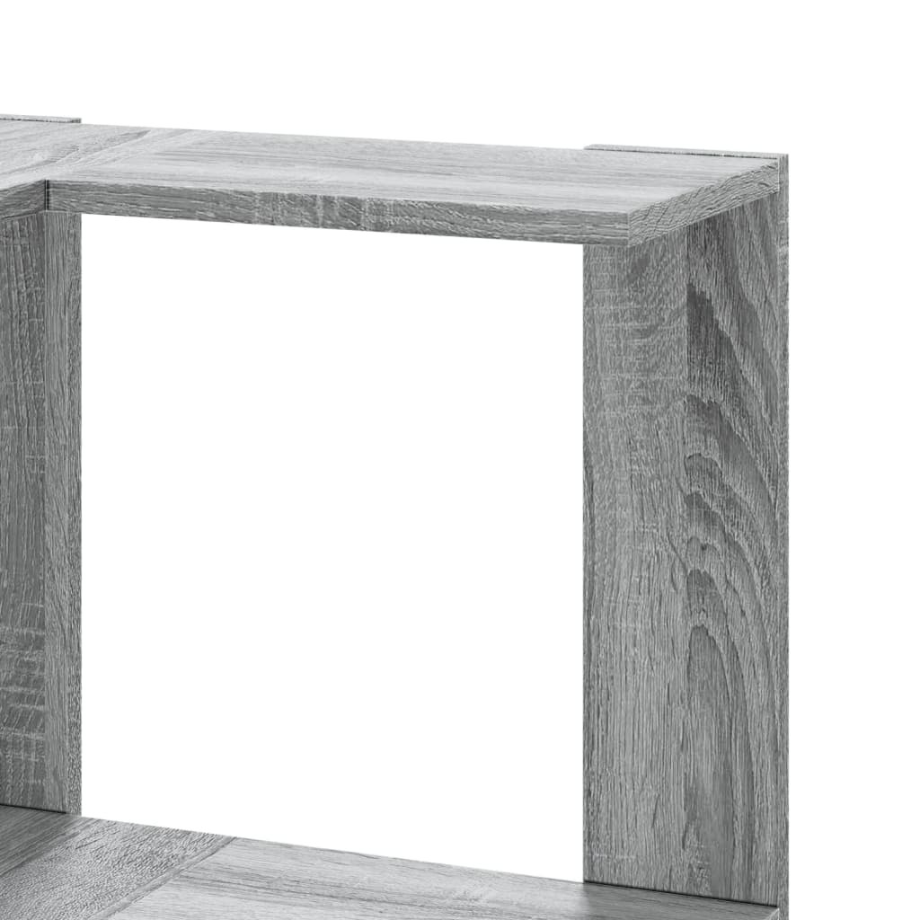 Bokhylle 5 etasjer grå sonoma 50x50x179 cm konstruert tre