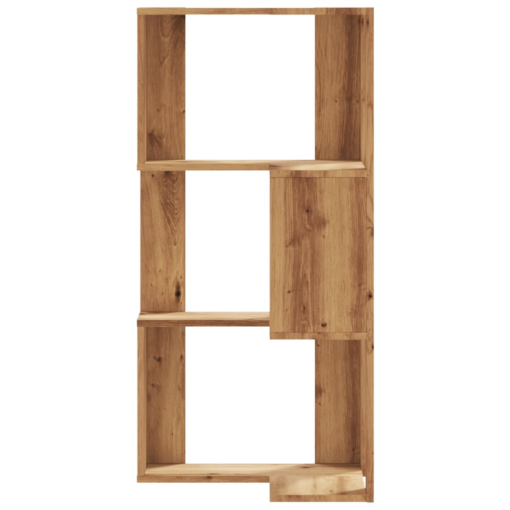 Bokhylle 3 etasjer artisan eik 50x50x102 cm konstruert tre