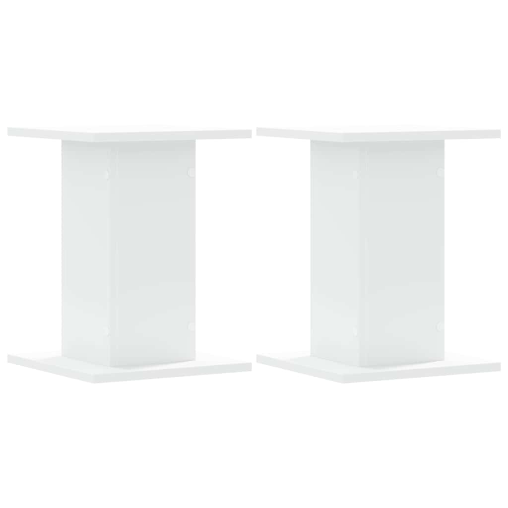 Høyttalerstativ 2 stk hvit 30x30x40 cm konstruert tre