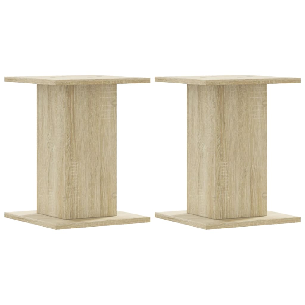 Høyttalerstativ 2 stk sonoma eik 30x30x40 cm konstruert tre