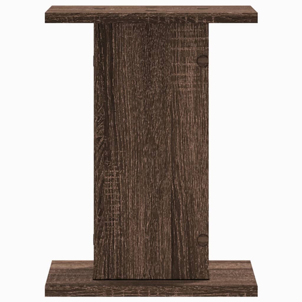 Høyttalerstativ 2 stk brun eik 30x30x40 cm konstruert tre