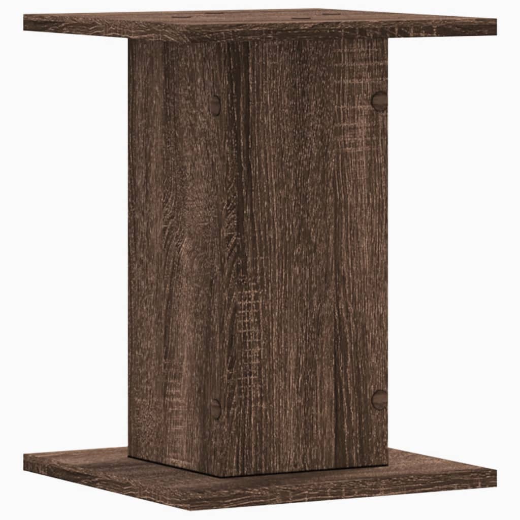 Høyttalerstativ 2 stk brun eik 30x30x40 cm konstruert tre