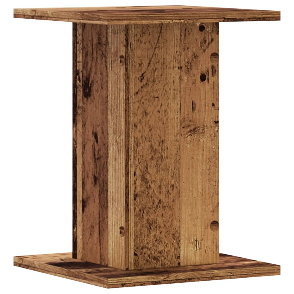 Høyttalerstativ 2 stk gammelt tre 30x30x40 cm konstruert tre
