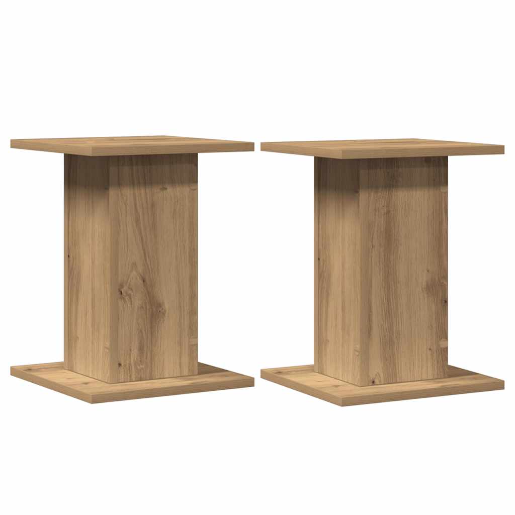 Høyttalerstativ 2 stk artisan eik 30x30x40 cm konstruert tre