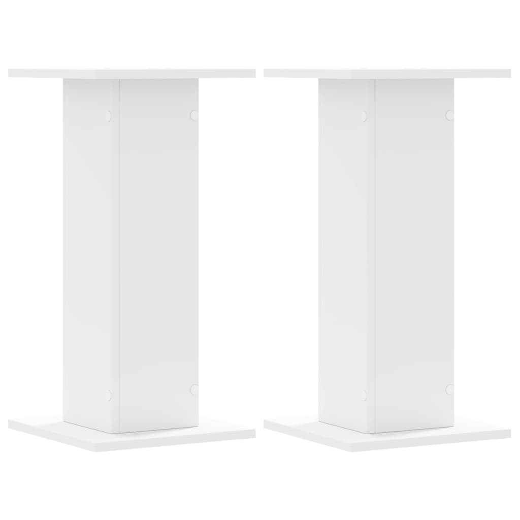 Høyttalerstativ 2 stk hvit 30x30x60 cm konstruert tre