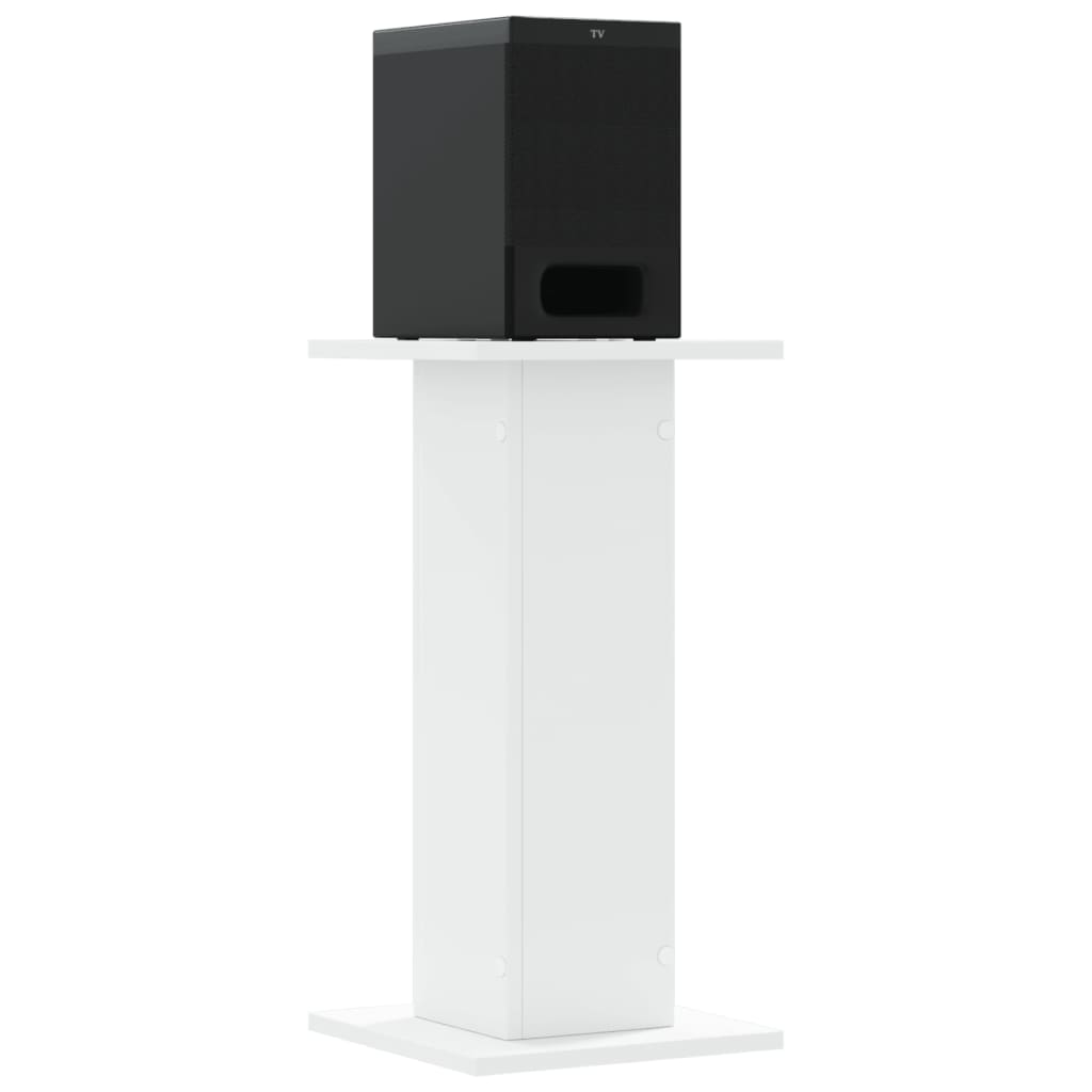 Høyttalerstativ 2 stk hvit 30x30x60 cm konstruert tre