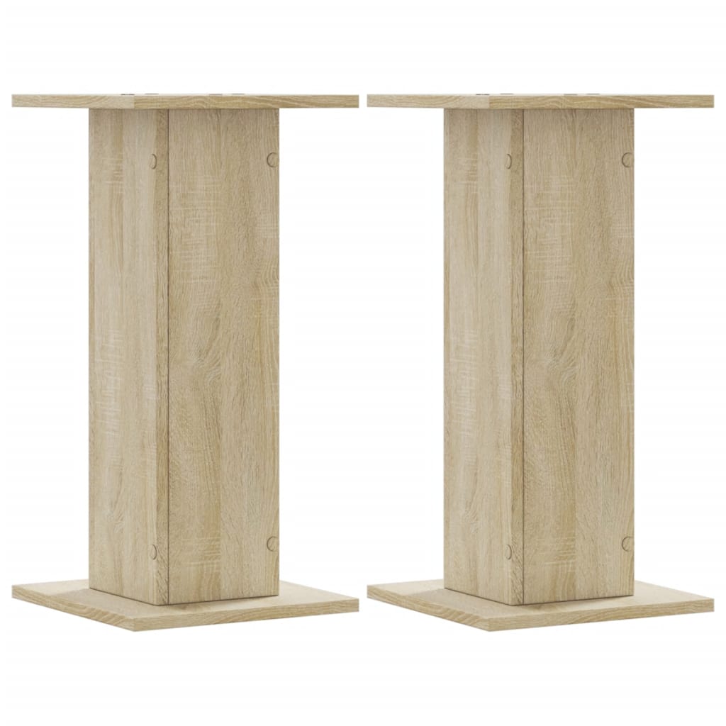 Høyttalerstativ 2 stk sonoma eik 30x30x60 cm konstruert tre