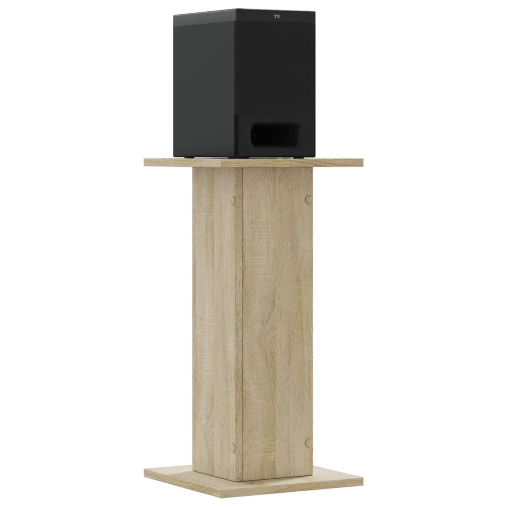 Høyttalerstativ 2 stk sonoma eik 30x30x60 cm konstruert tre