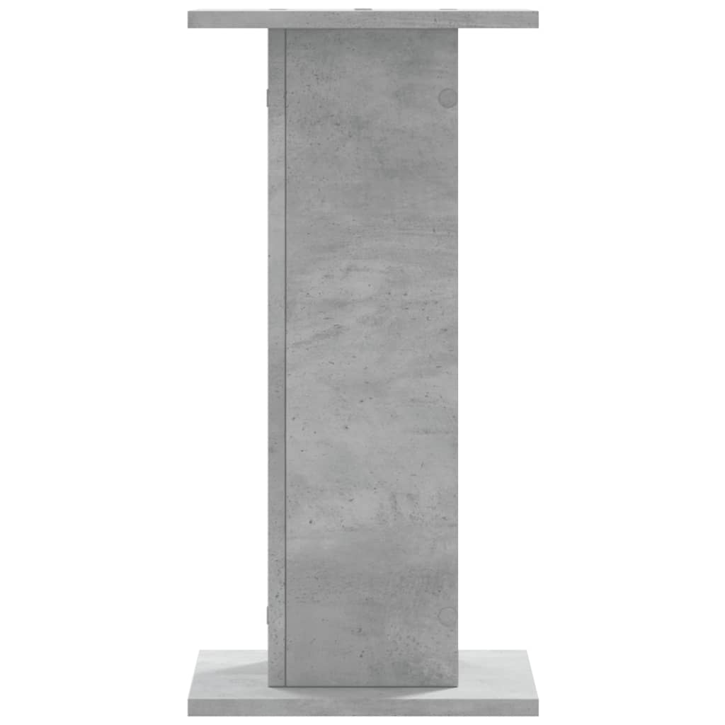 Høyttalerstativ 2 stk betonggrå 30x30x60 cm konstruert tre