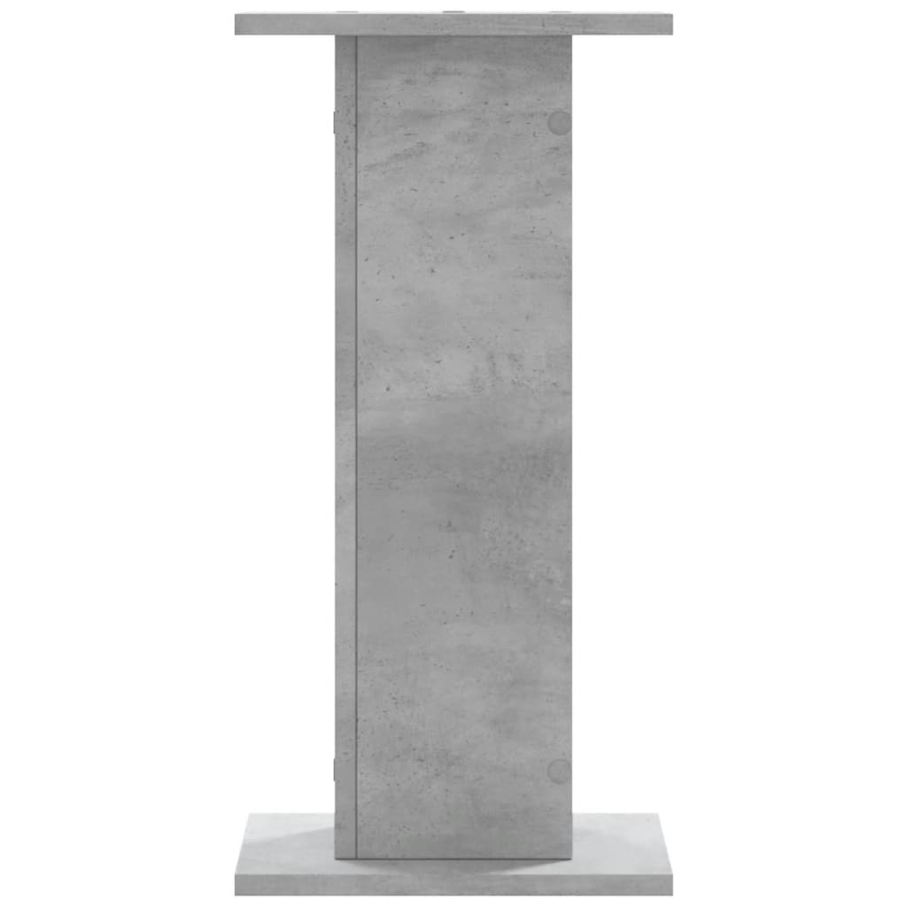 Høyttalerstativ 2 stk betonggrå 30x30x60 cm konstruert tre