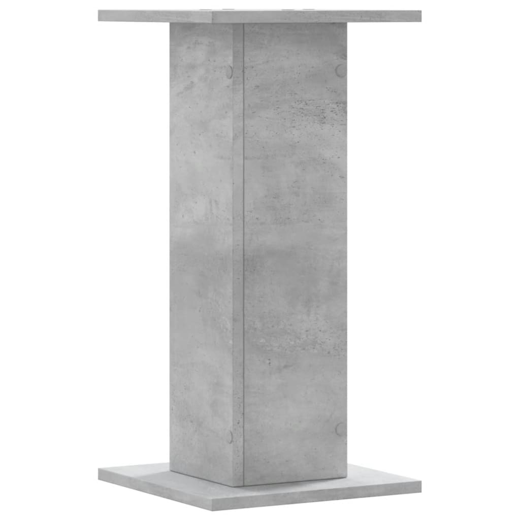 Høyttalerstativ 2 stk betonggrå 30x30x60 cm konstruert tre