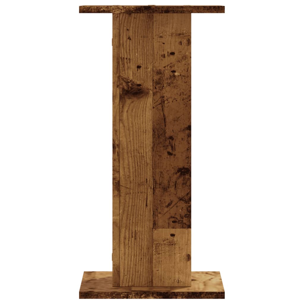 Høyttalerstativ 2 stk gammelt tre 30x30x60 cm konstruert tre