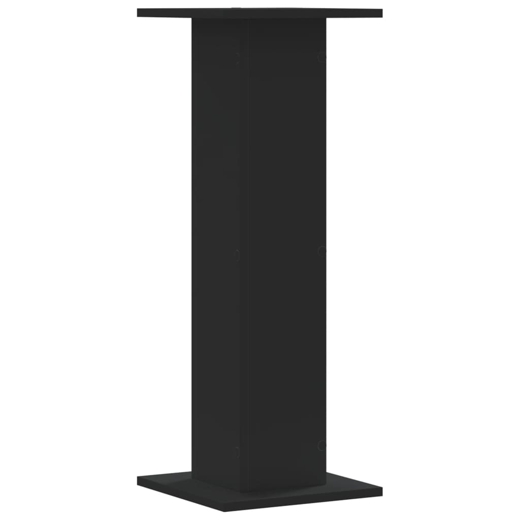 Høyttalerstativ 2 stk svart 30x30x80 cm konstruert tre