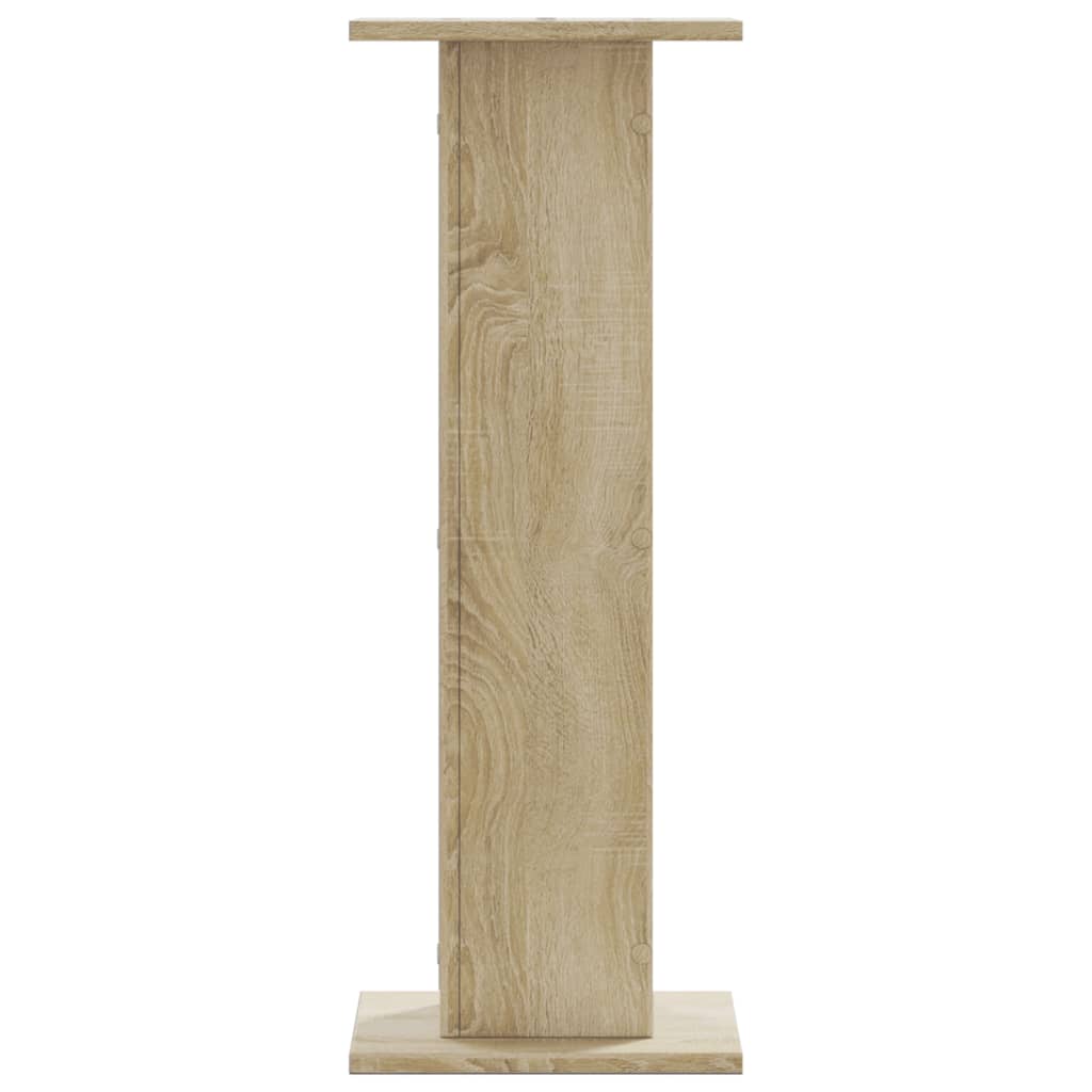 Høyttalerstativ 2 stk sonoma eik 30x30x80 cm konstruert tre