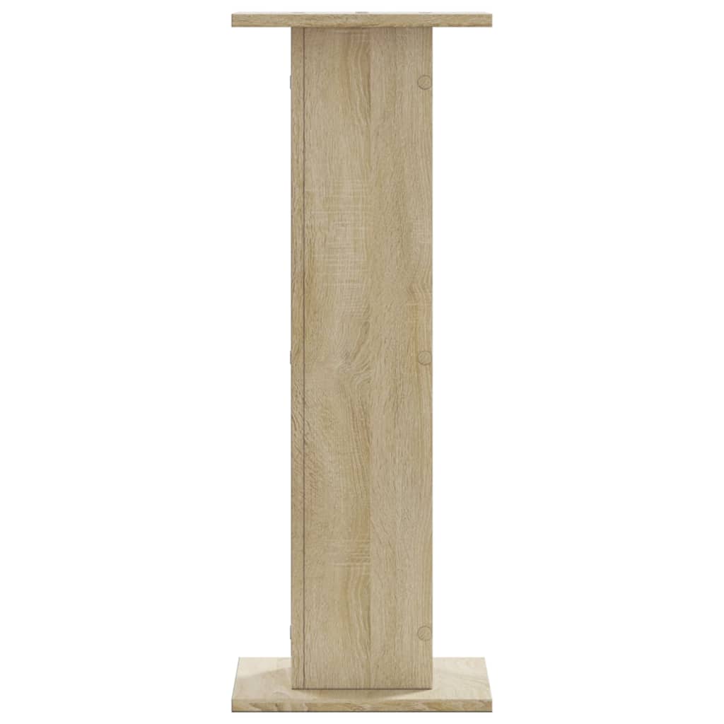 Høyttalerstativ 2 stk sonoma eik 30x30x80 cm konstruert tre