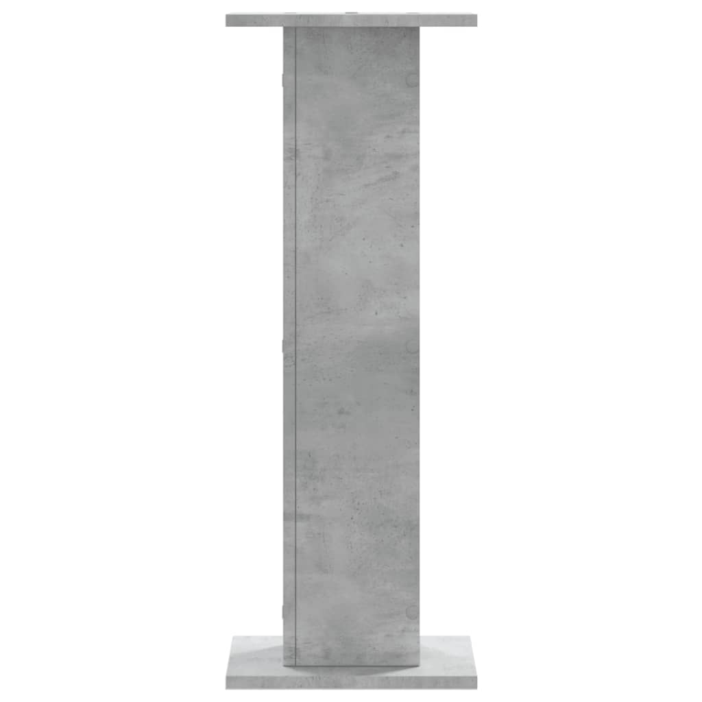 Høyttalerstativ 2 stk betonggrå 30x30x80 cm konstruert tre