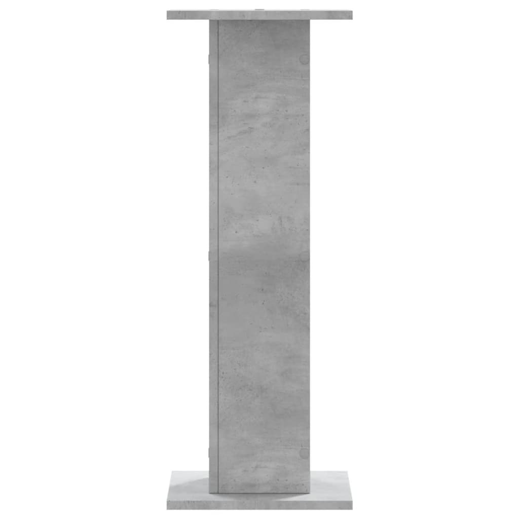 Høyttalerstativ 2 stk betonggrå 30x30x80 cm konstruert tre