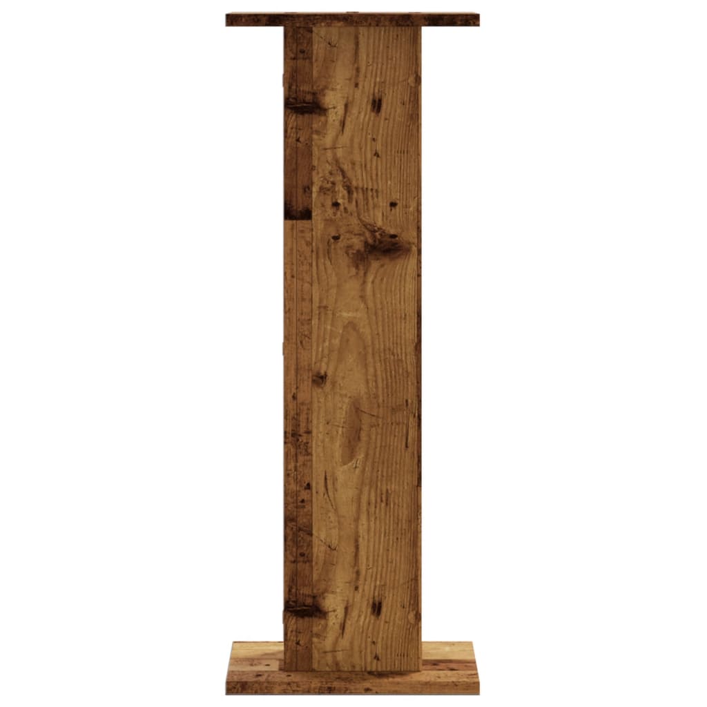 Høyttalerstativ 2 stk gammelt tre 30x30x80 cm konstruert tre