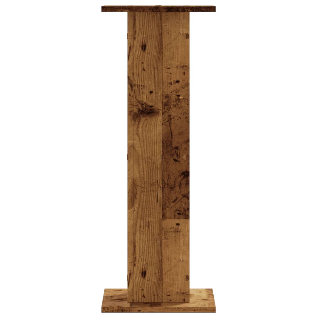 Høyttalerstativ 2 stk gammelt tre 30x30x80 cm konstruert tre