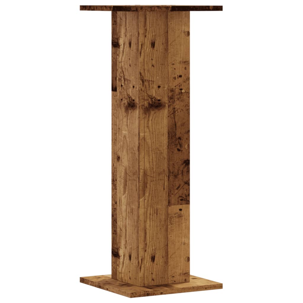 Høyttalerstativ 2 stk gammelt tre 30x30x80 cm konstruert tre