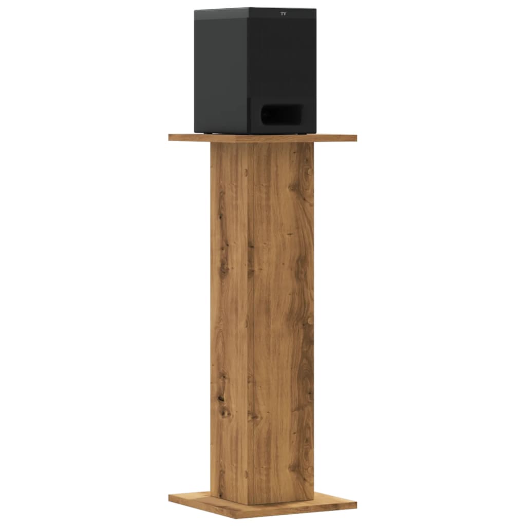 Høyttalerstativ 2 stk artisan eik 30x30x80 cm konstruert tre