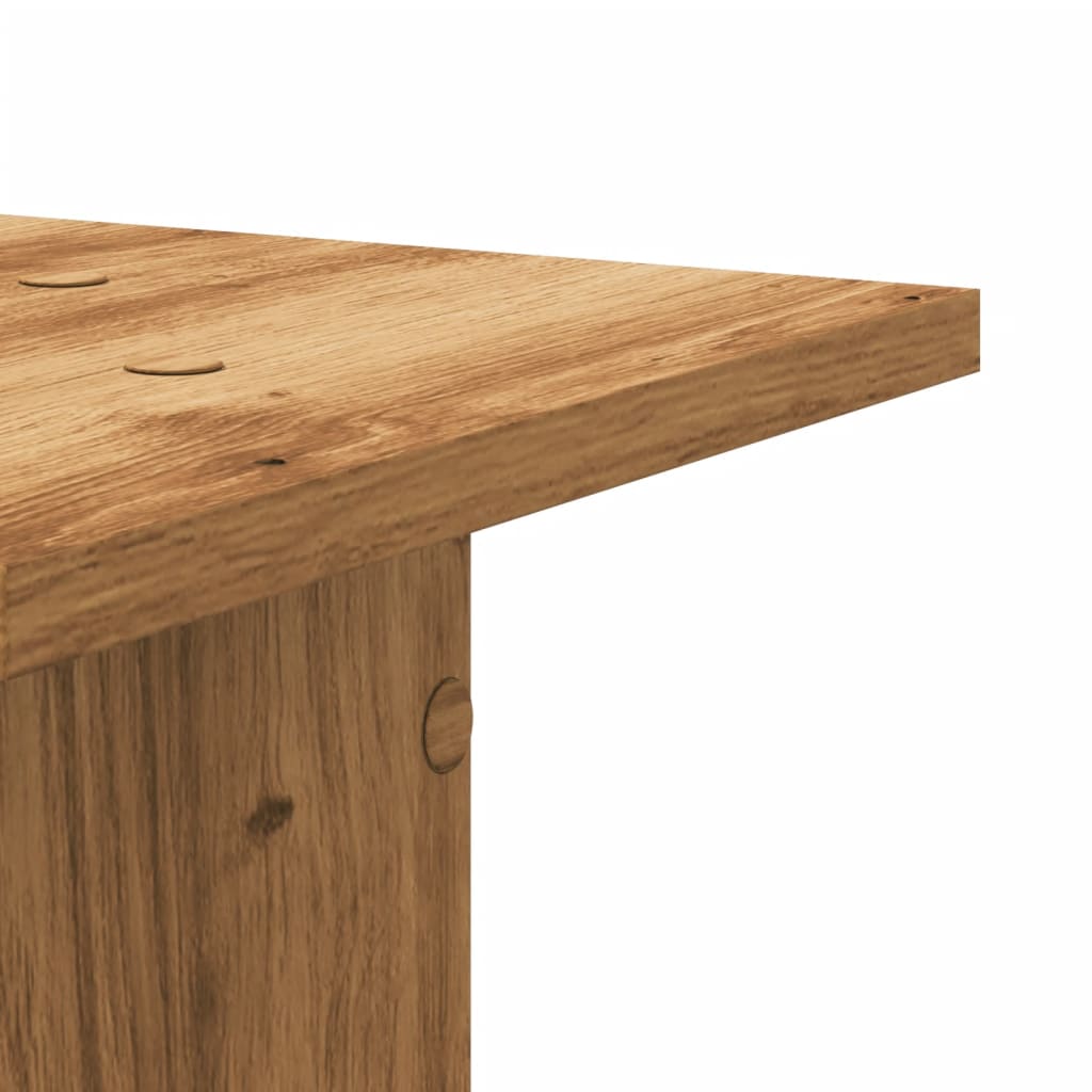 Høyttalerstativ 2 stk artisan eik 30x30x80 cm konstruert tre