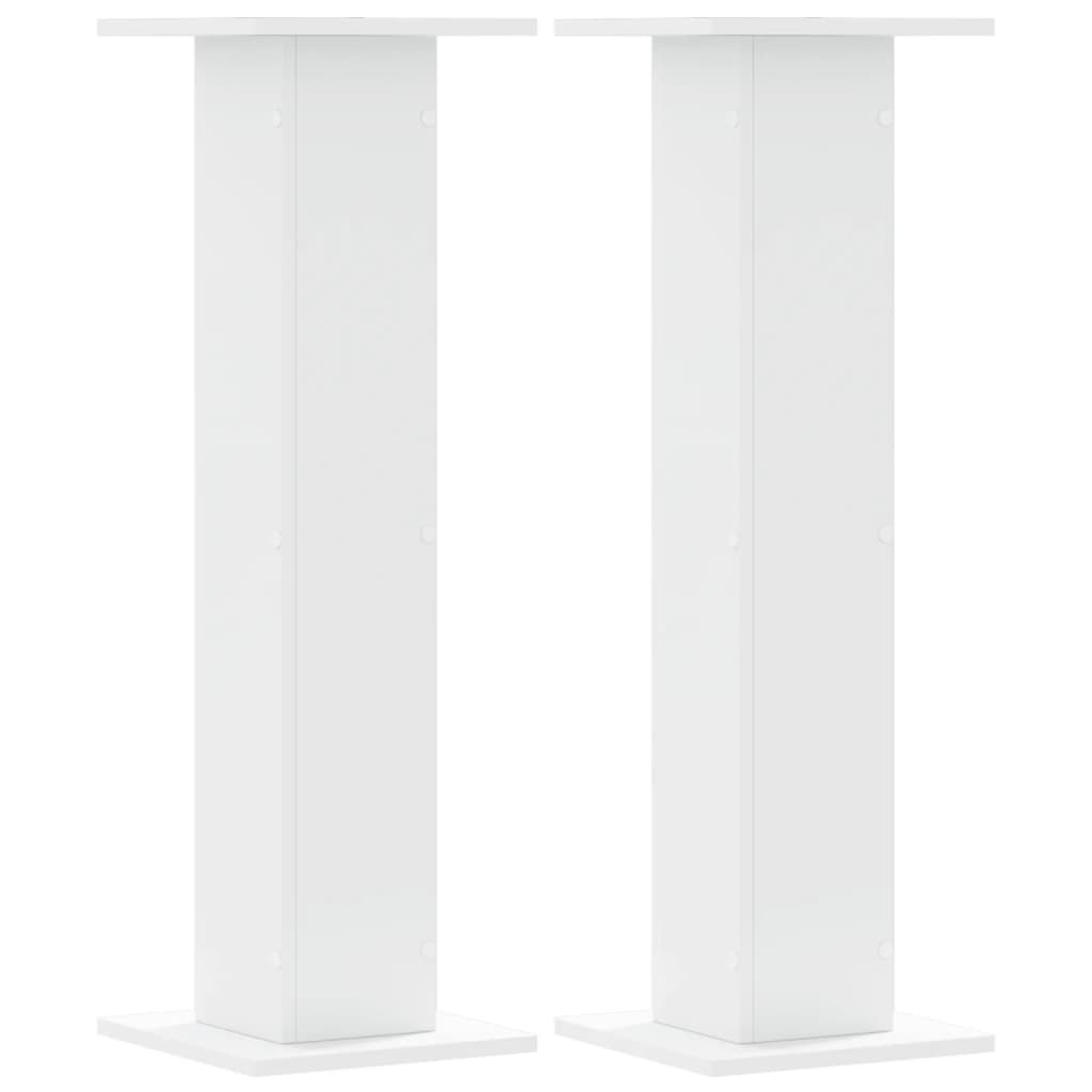 Høyttalerstativ 2 stk hvit 30x30x95 cm konstruert tre