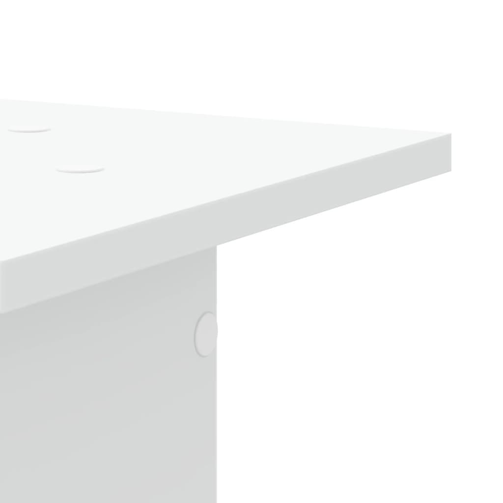 Høyttalerstativ 2 stk hvit 30x30x95 cm konstruert tre