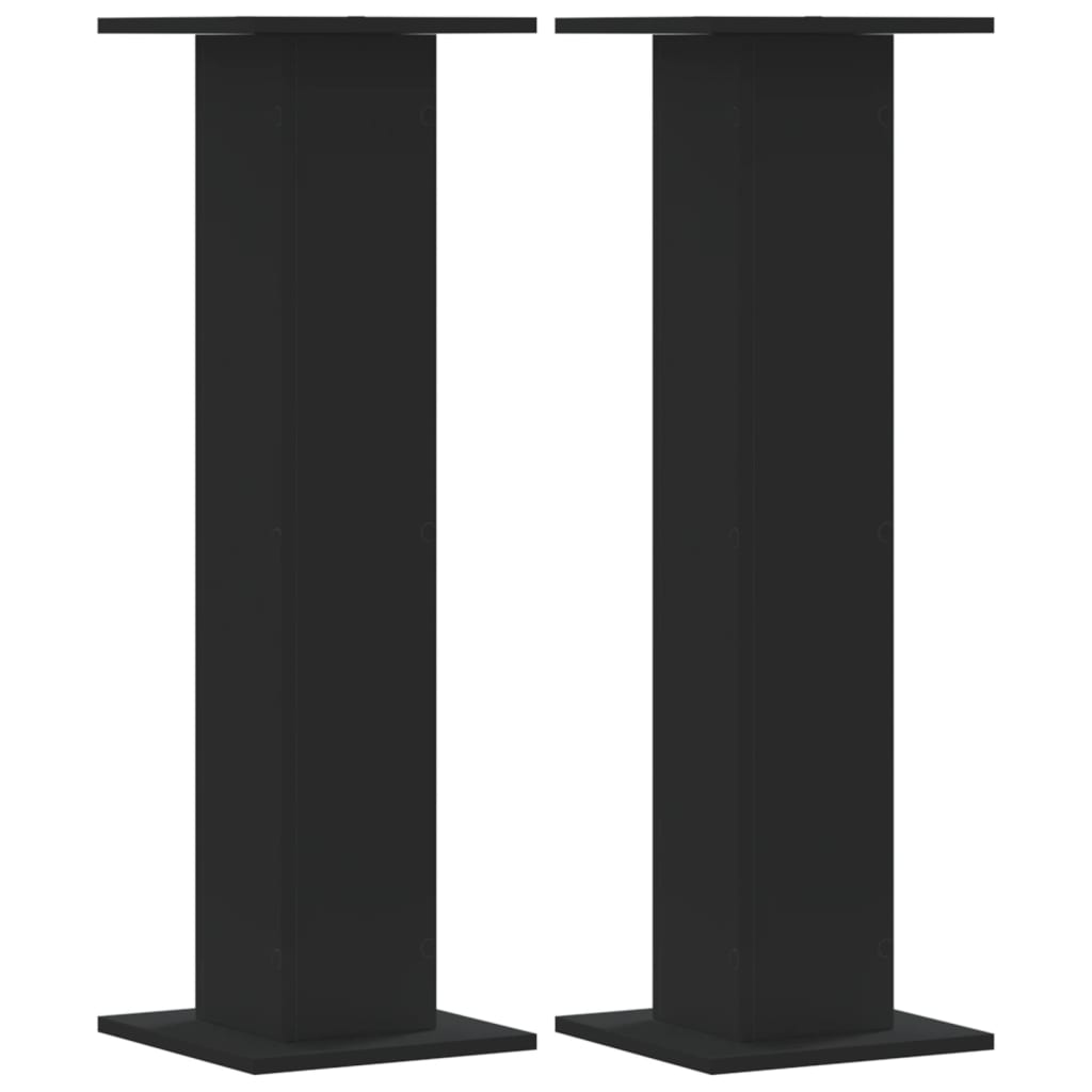 Høyttalerstativ 2 stk svart 30x30x95 cm konstruert tre