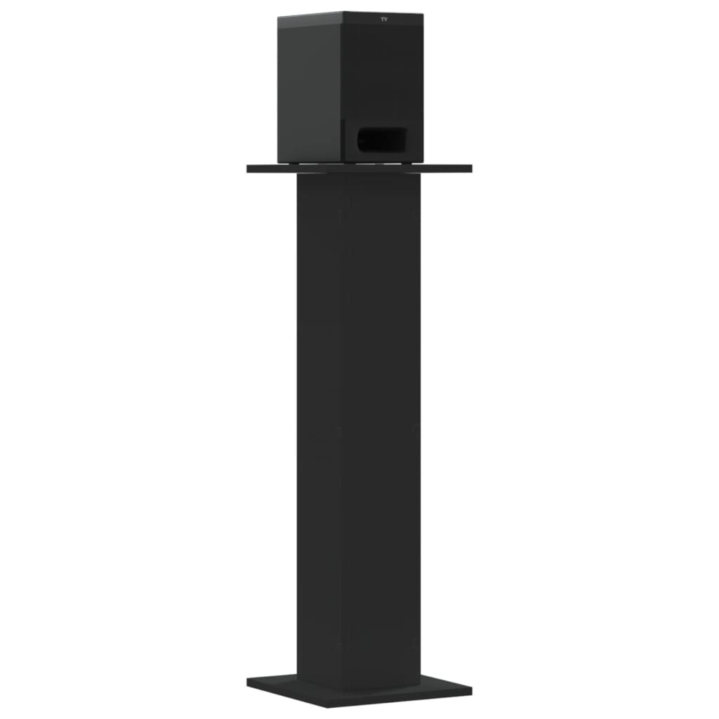 Høyttalerstativ 2 stk svart 30x30x95 cm konstruert tre