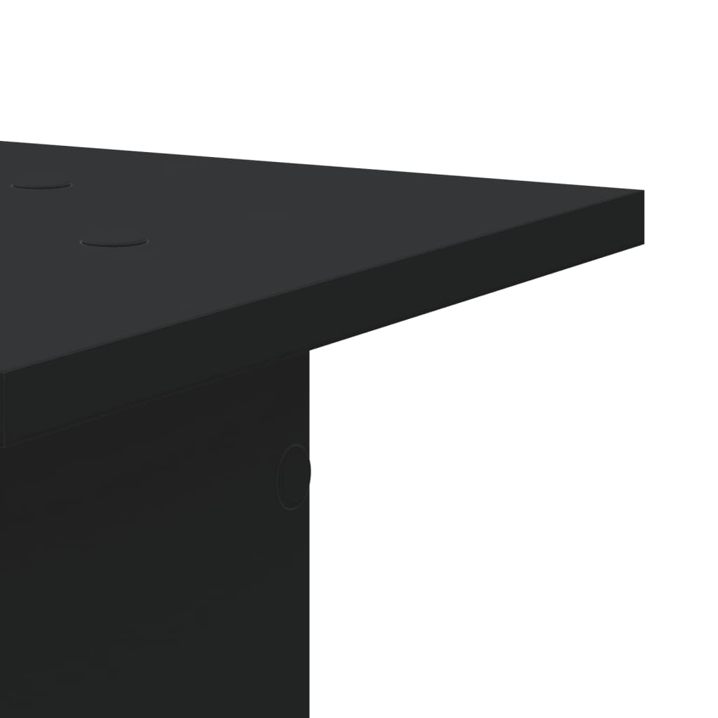Høyttalerstativ 2 stk svart 30x30x95 cm konstruert tre