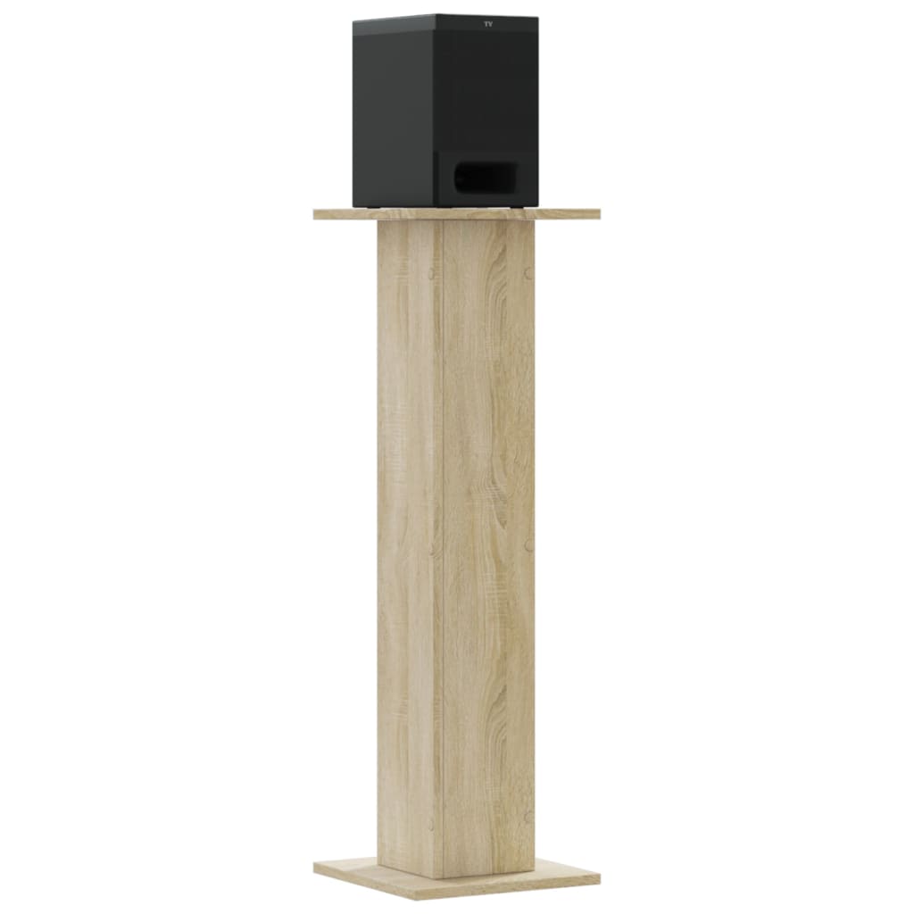 Høyttalerstativ 2 stk sonoma eik 30x30x95 cm konstruert tre