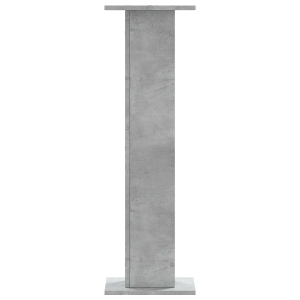 Høyttalerstativ 2 stk betonggrå 30x30x95 cm konstruert tre