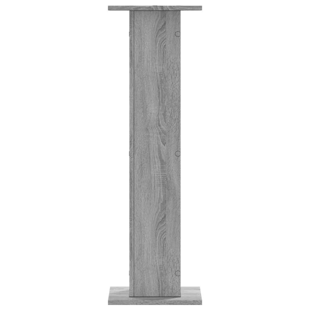 Høyttalerstativ 2 stk grå sonoma 30x30x95 cm konstruert tre