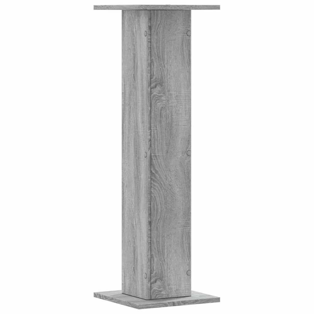 Høyttalerstativ 2 stk grå sonoma 30x30x95 cm konstruert tre