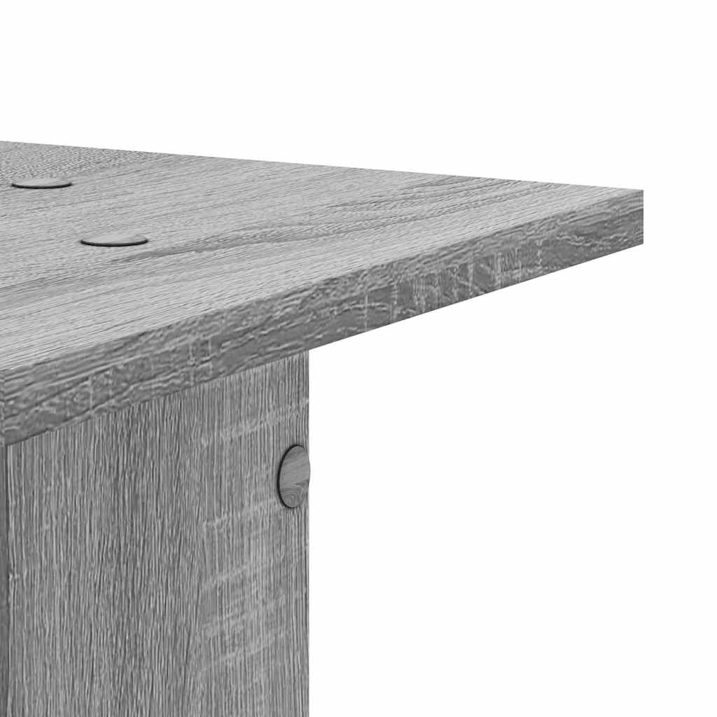 Høyttalerstativ 2 stk grå sonoma 30x30x95 cm konstruert tre