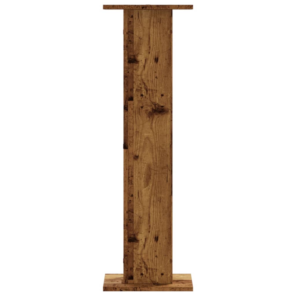 Høyttalerstativ 2 stk gammelt tre 30x30x95 cm konstruert tre